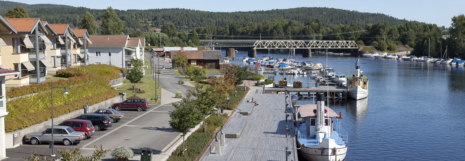 Bild på kajen från Leksandsbron